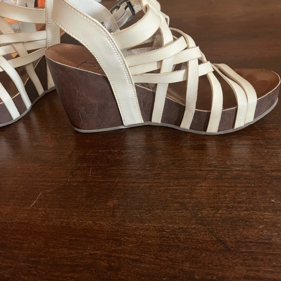 Women's Blowfish Cream Wedge Sandals - Picture 2 of 6